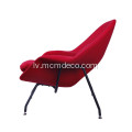Klasiskais Eero Saarinen Womb Red Cahsmere atpūtas krēsls